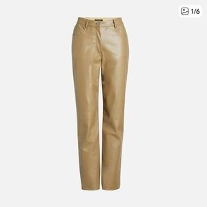 HALOGEN NWT SIZE 12 Olive Italy Faux Leather Pants